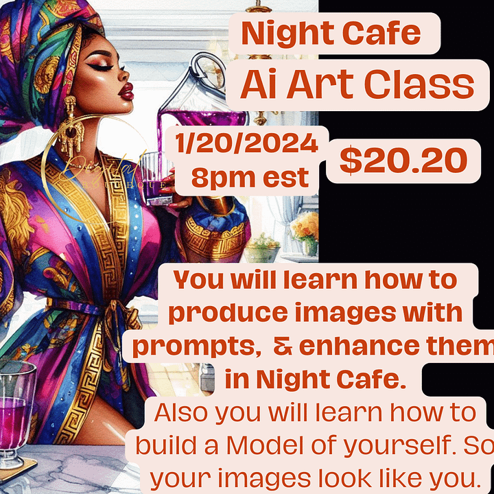 Night Cafe Ai Art Class 1/20/2024 product image (1)