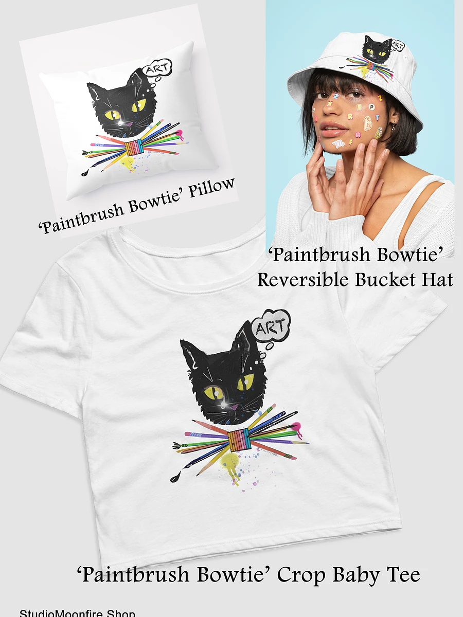 'Paintbrush Bowtie' Kitty Pillow product image (5)
