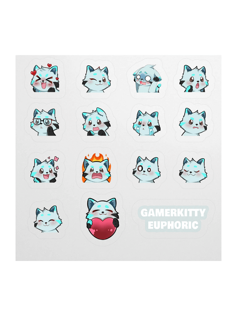 Euphoric Cat Emojis Sticker Pack product image (2)