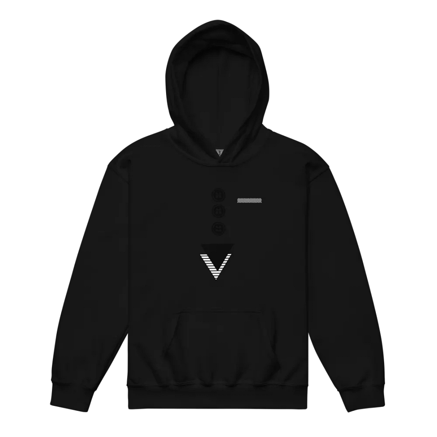 Triangles with buttons and hankie Youth Hoodie product image (11)