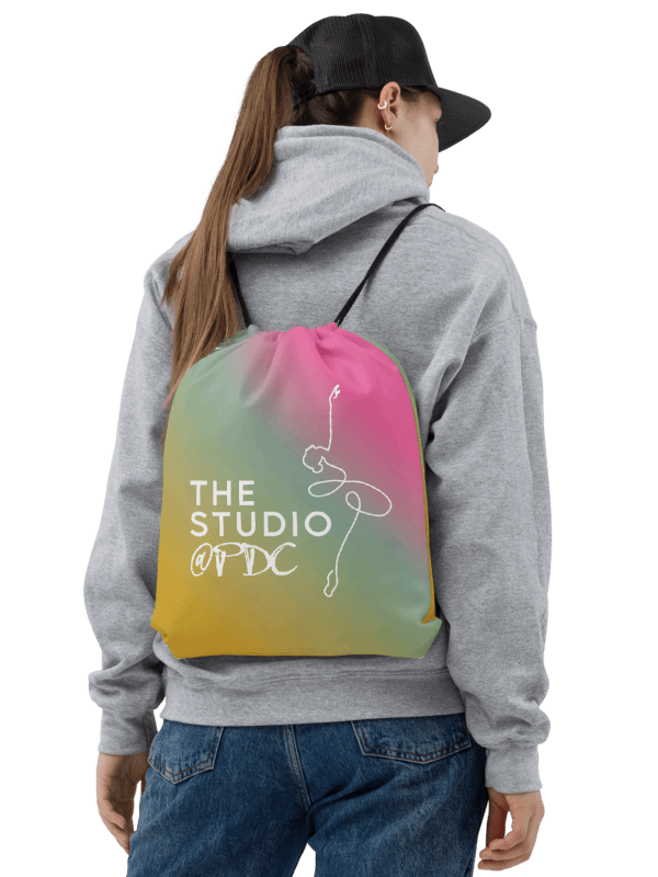 Drawstring Dance Bag | Multicolour Gradient with White Logo product image (2)