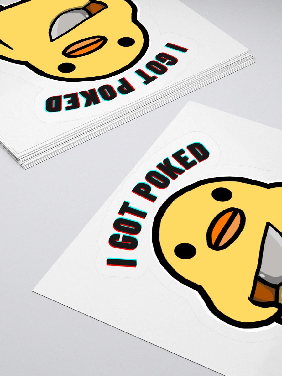"I Got Poked By Stabby" Sticker product image (12)
