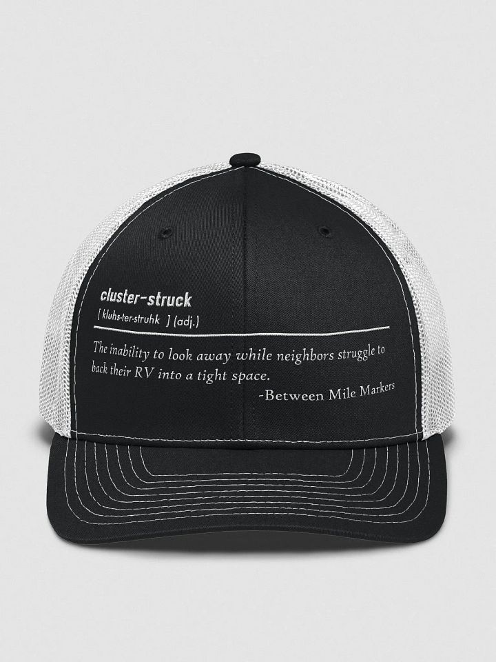Cluster-Struck trucker hat with white lettering product image (1)