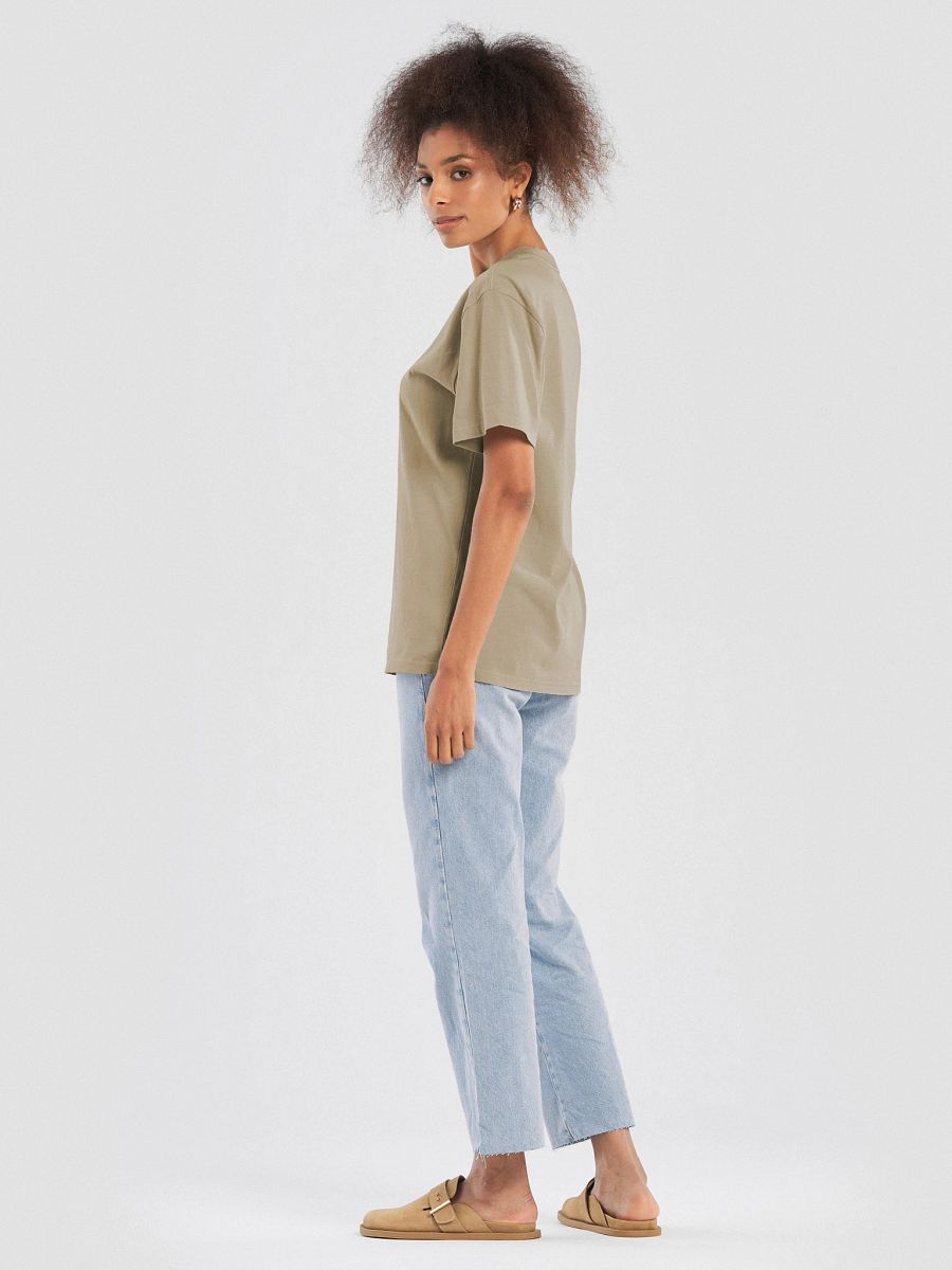 Plain Color Faded Khaki T-Shirt product image (4)