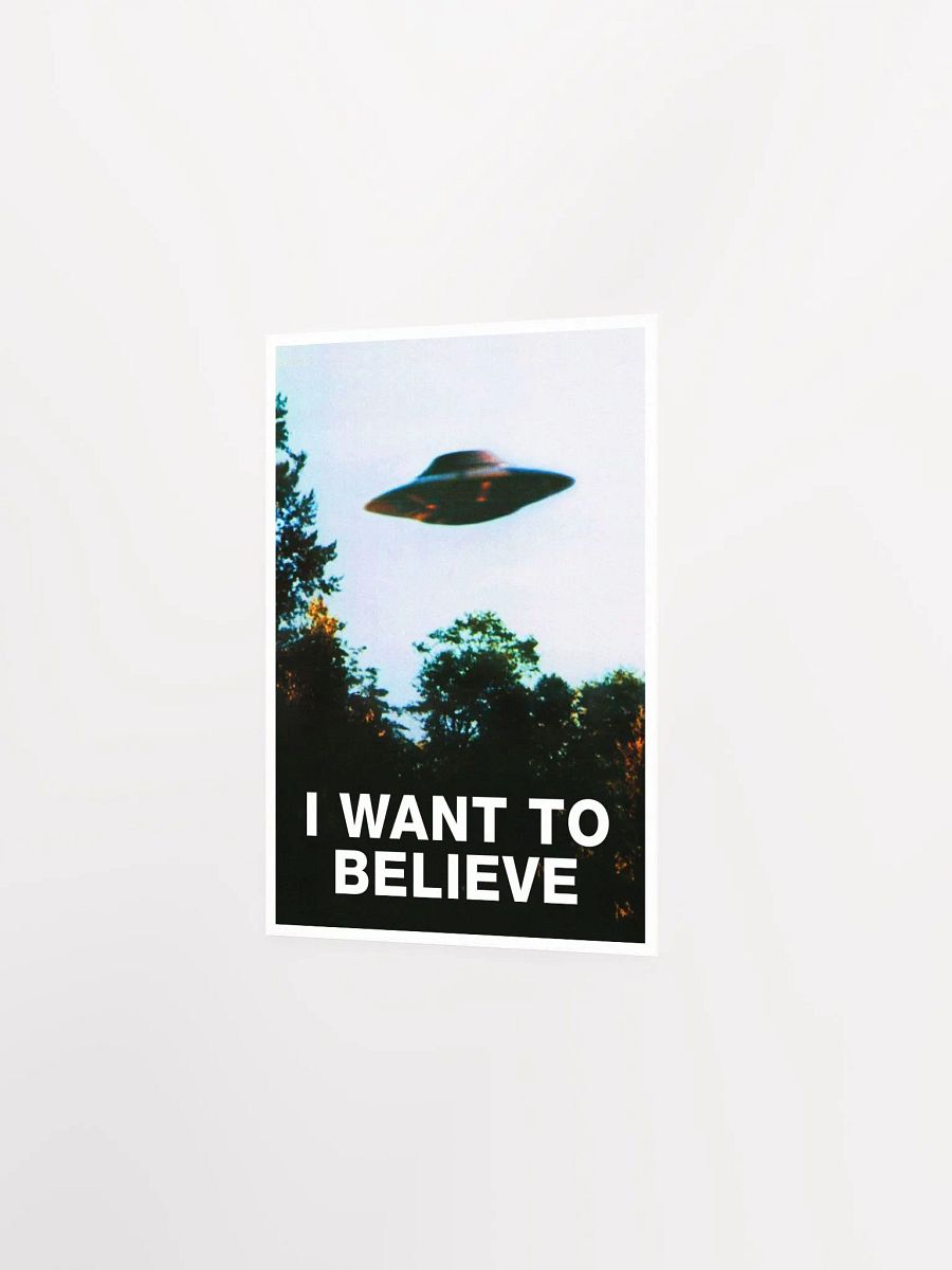 I want to believe. Original The X-Files poster (Ver.2, Season 4-5, 1996-1997) — sci-fi poster, movie poster, space art print product image (9)