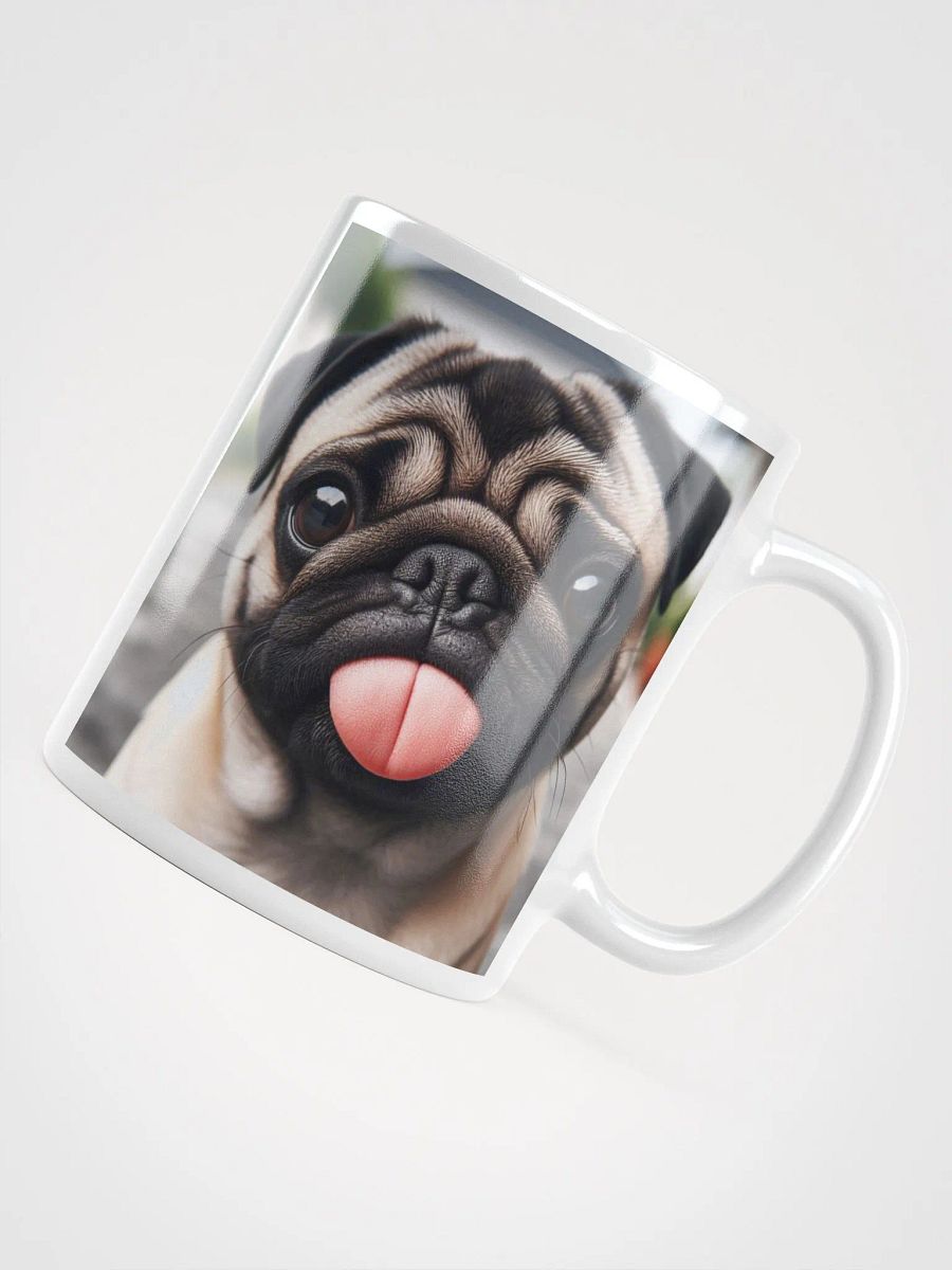 Rude Pug #Humorous Glossy Mug - White product image (4)