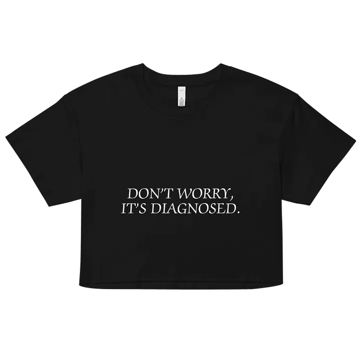 DW, IT'S DIAGNOSED (white) printed cotton crop top product image (1)