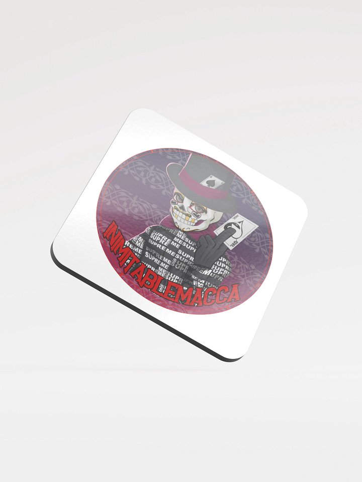 Macca's Logo on a cork coaster product image (1)