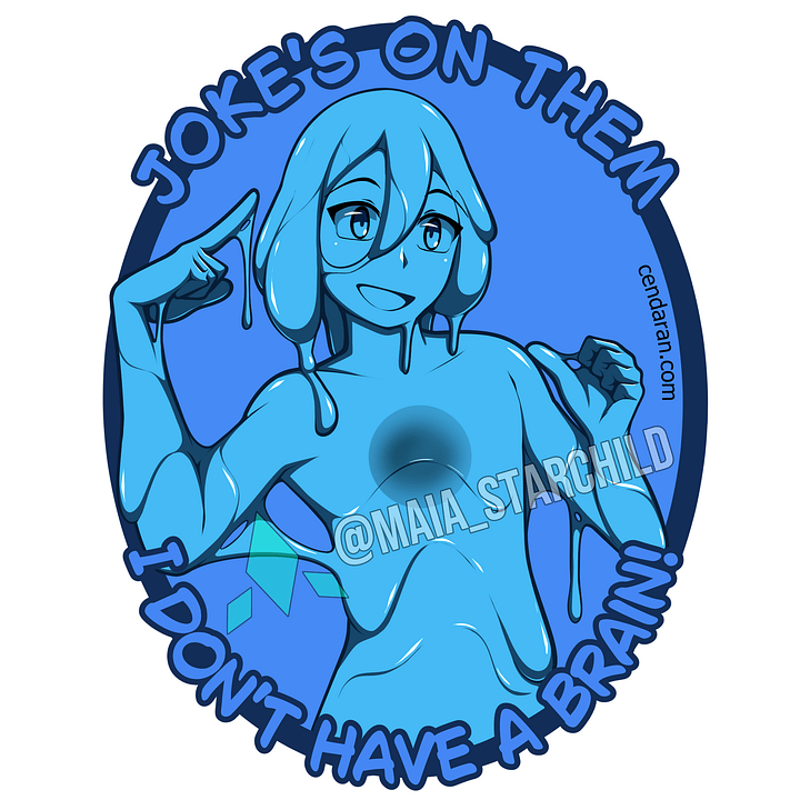 Rime "Joke's on them, I don't have a brain!" sticker product image (1)