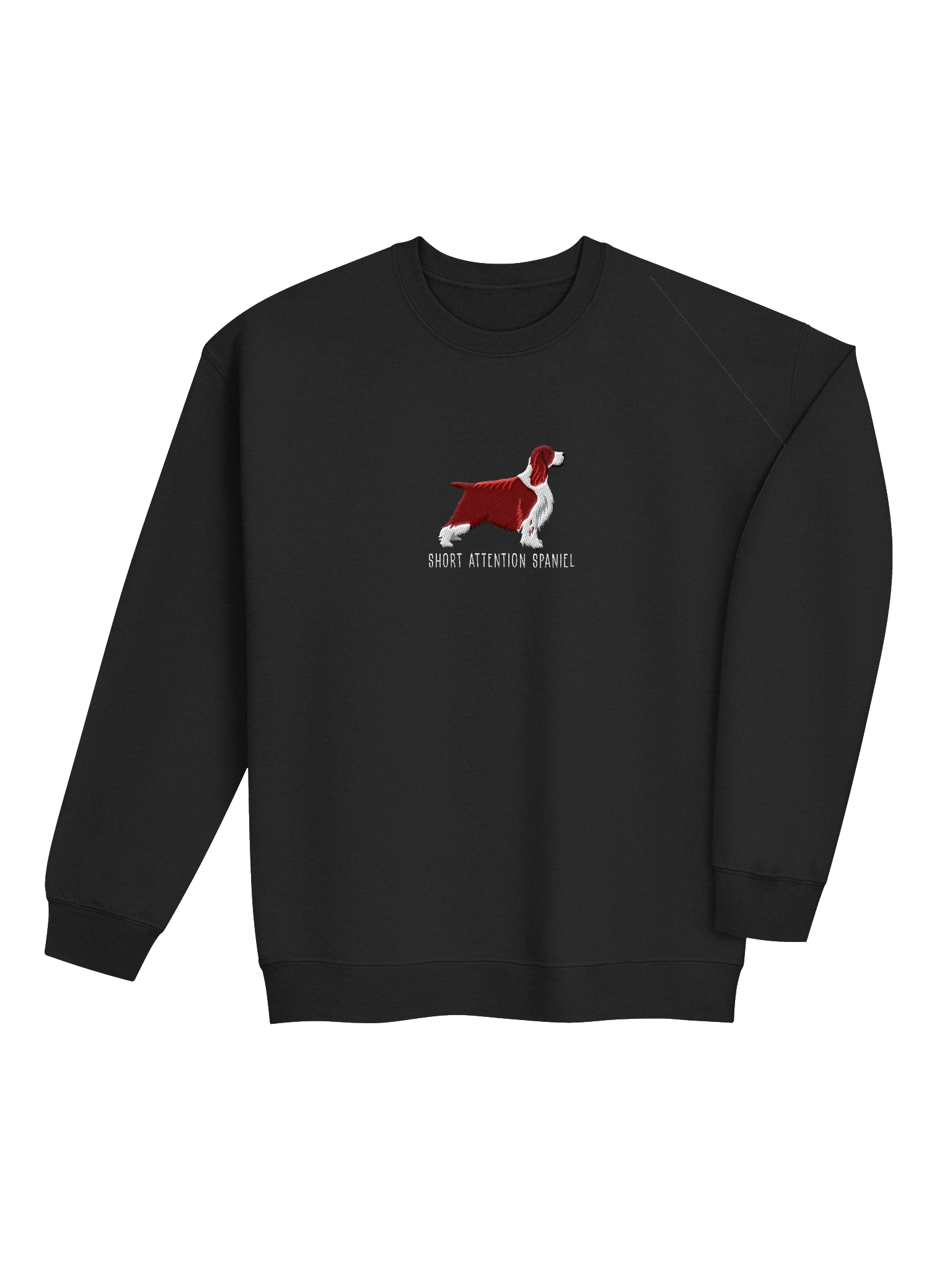 Short Attention Spaniel Sweatshirt (Embroidered) of an English Springer Spaniel(Liver, Show Type) product image (19)