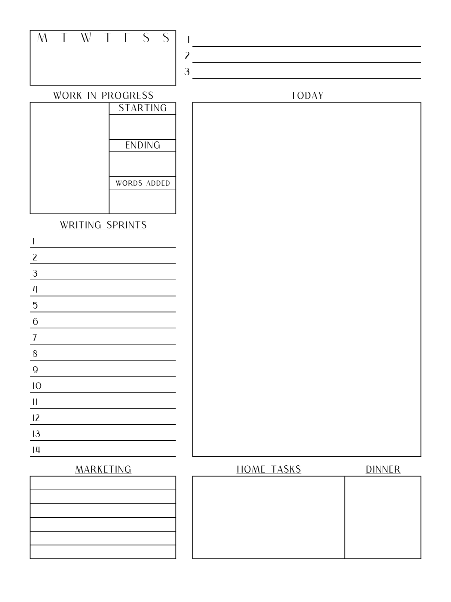 Writer Daily Page Bundle product image (3)