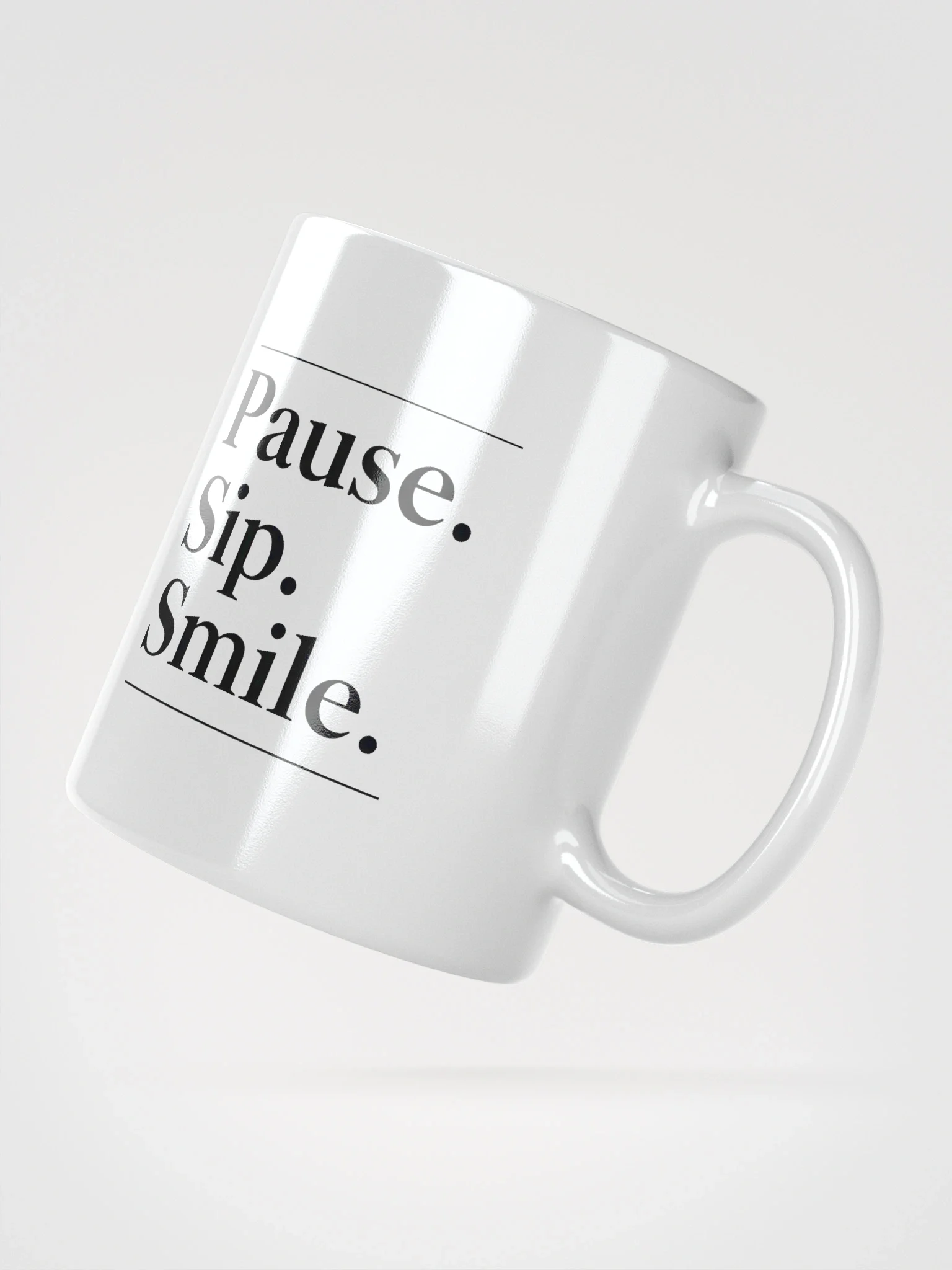 Pause. Sip. Smile. Coffee Mug – Inspirational Ceramic Cup for Mindful Moments & Daily Motivation product image (3)