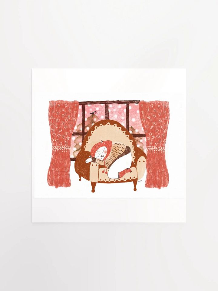 sleepy cat in the cabin print product image (3)