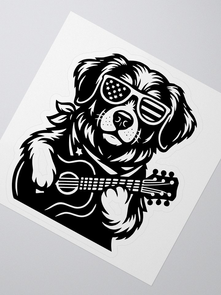 Patriotic Pup Rock Tour Look | Border Collie Sticker product image (2)