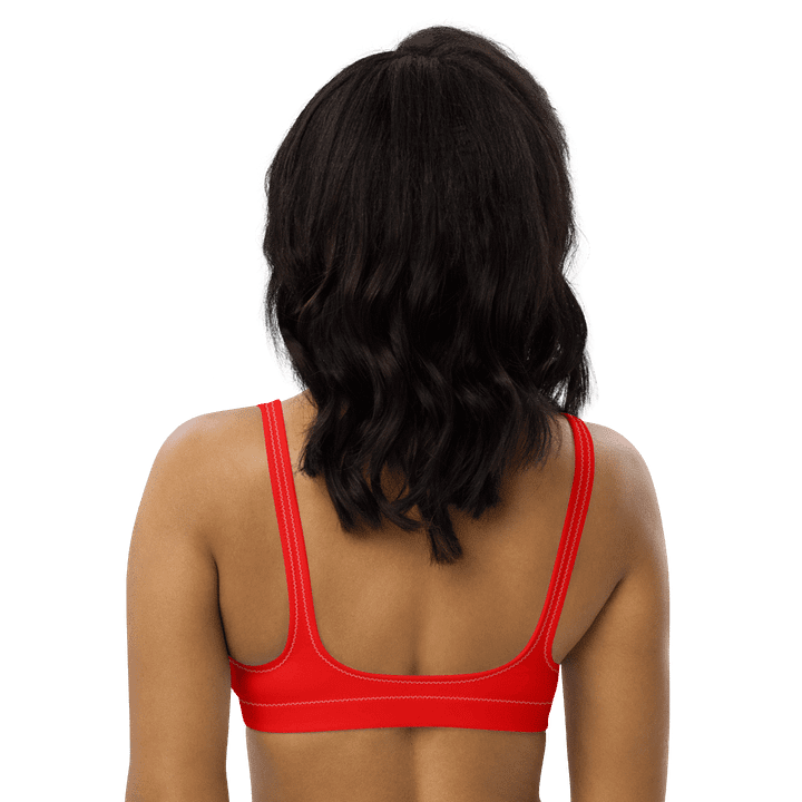 Plain Color Red Padded Bikini Top product image (2)