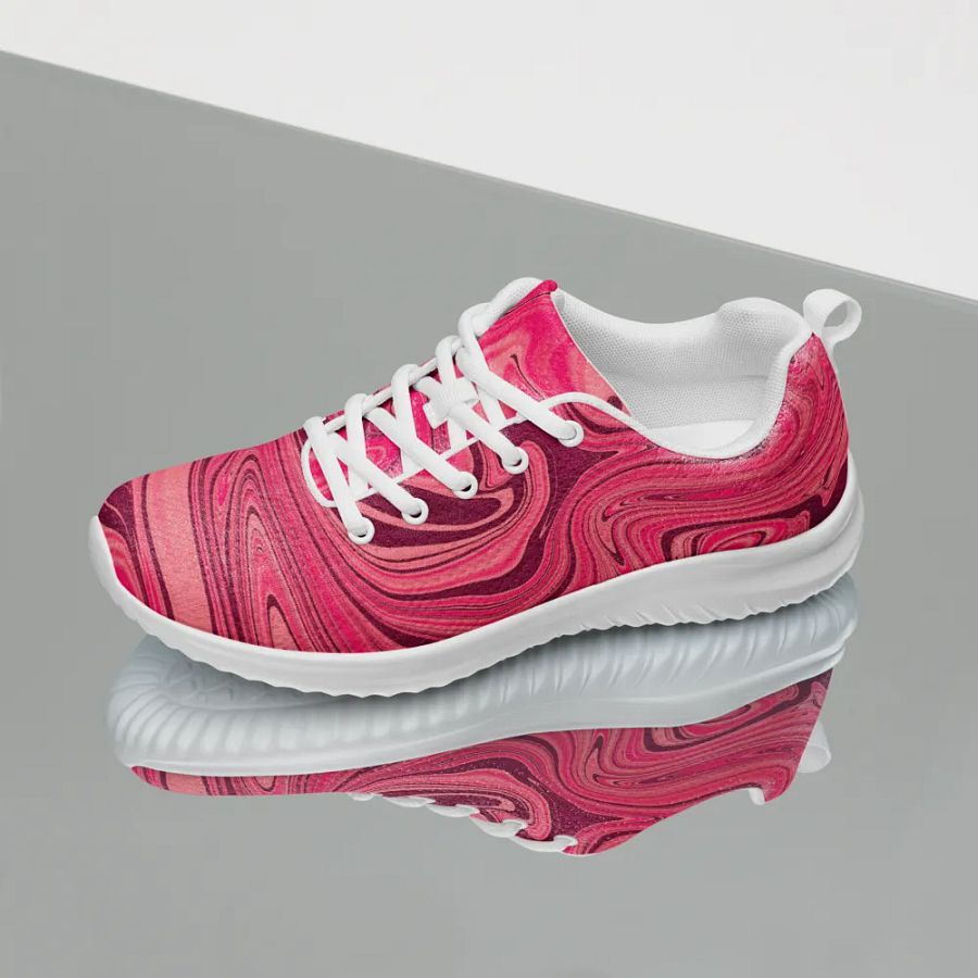Women's Athletic Shoes - Shades of Magenta Pink Digital Fluid Art product image (11)