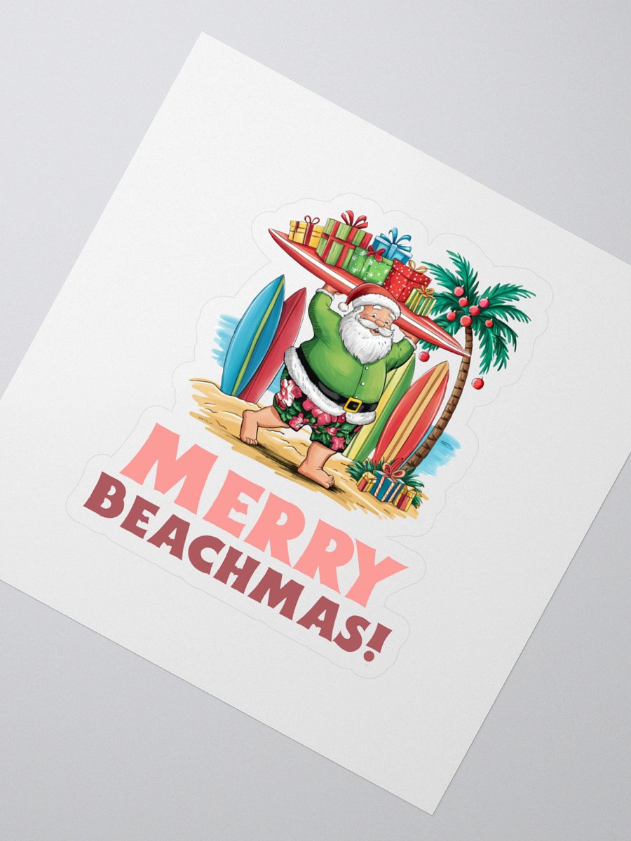 Surfin' Santa Kiss Cut Stickers product image (2)