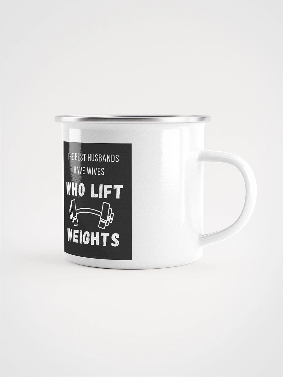 The Best Husbands Have Wives Who Lift Weights - Enamel Mug product image (3)