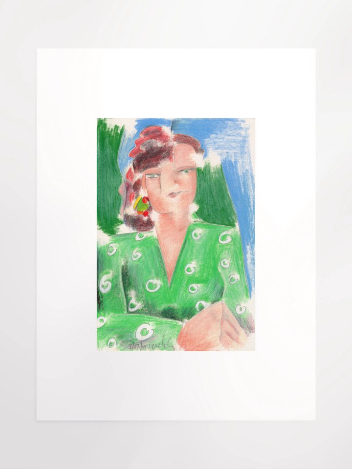 Woman in Green Shirt 03.27.85 print product image (1)