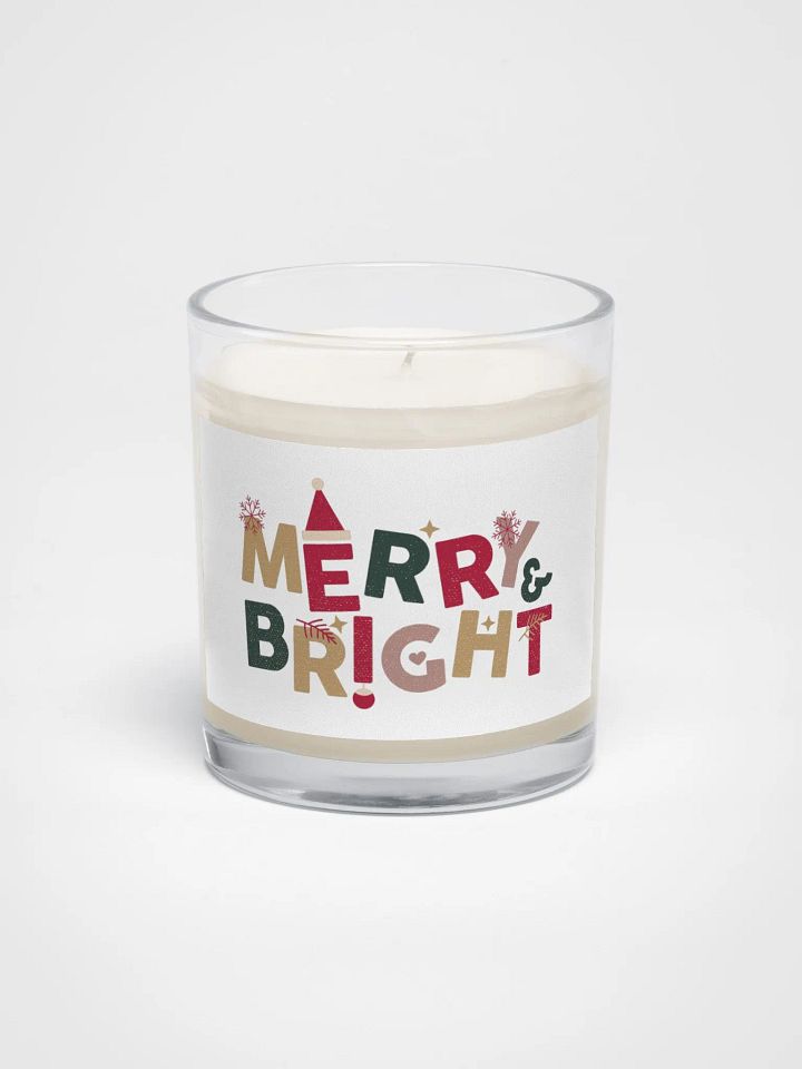 Festive 'MERRY & BRIGHT' Soy Wax Candle product image (1)