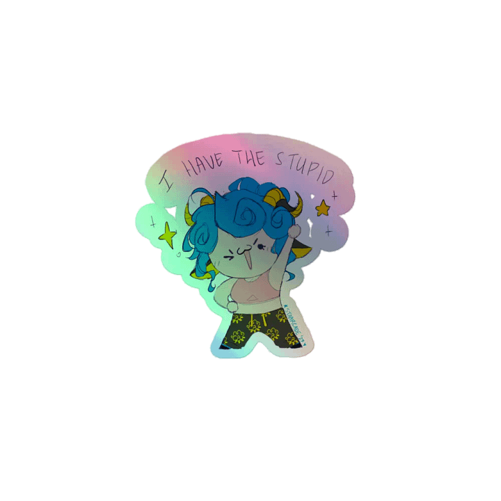 Holo Stupid Sticker product image (1)