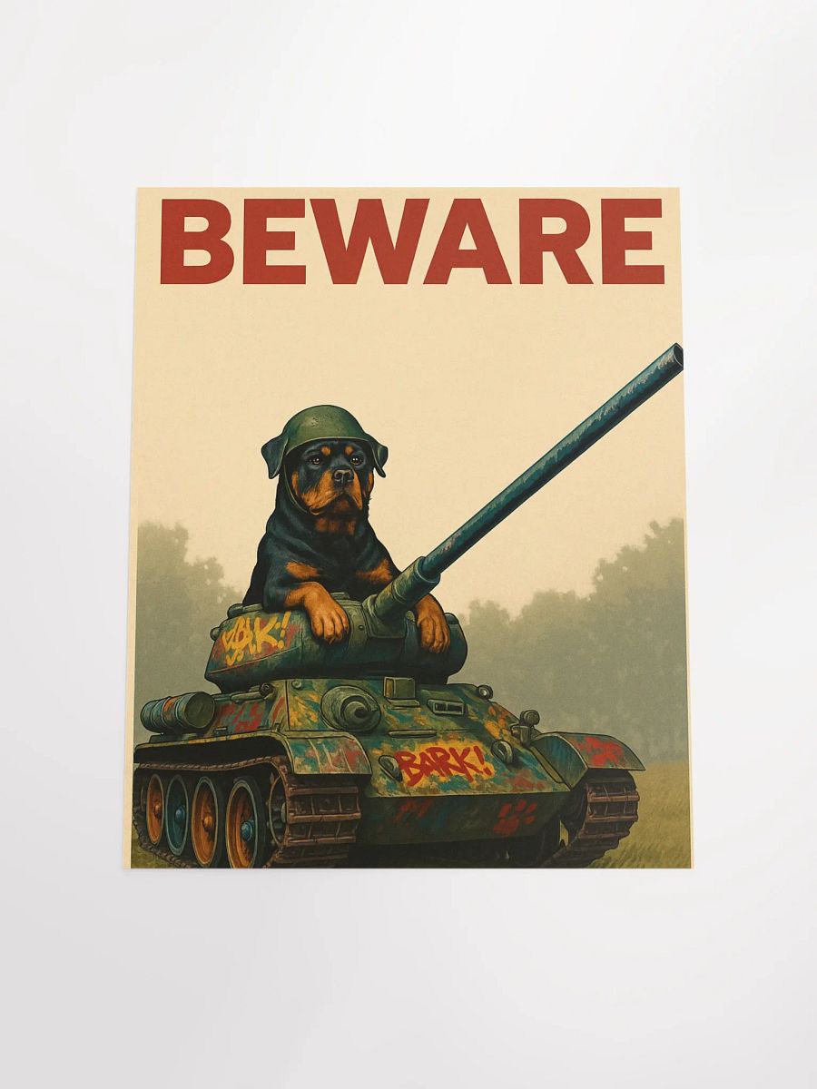 Beware Rottweiler In a Tank Poster product image (4)