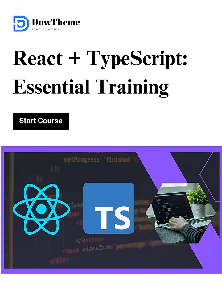 React + TypeScript: Essential Training product image (1)