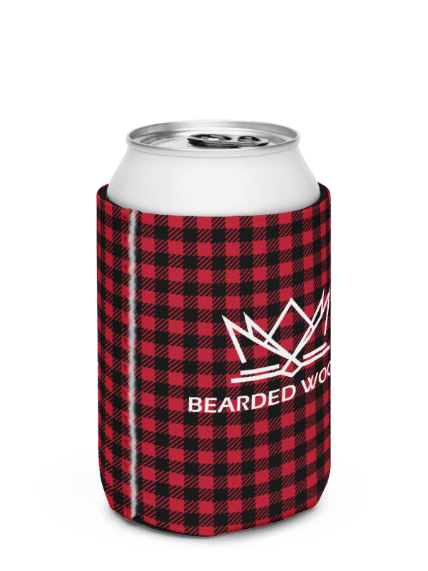 Coozie Can Cooler (Design: Bearded Woodz) Custom Plaid product image (3)