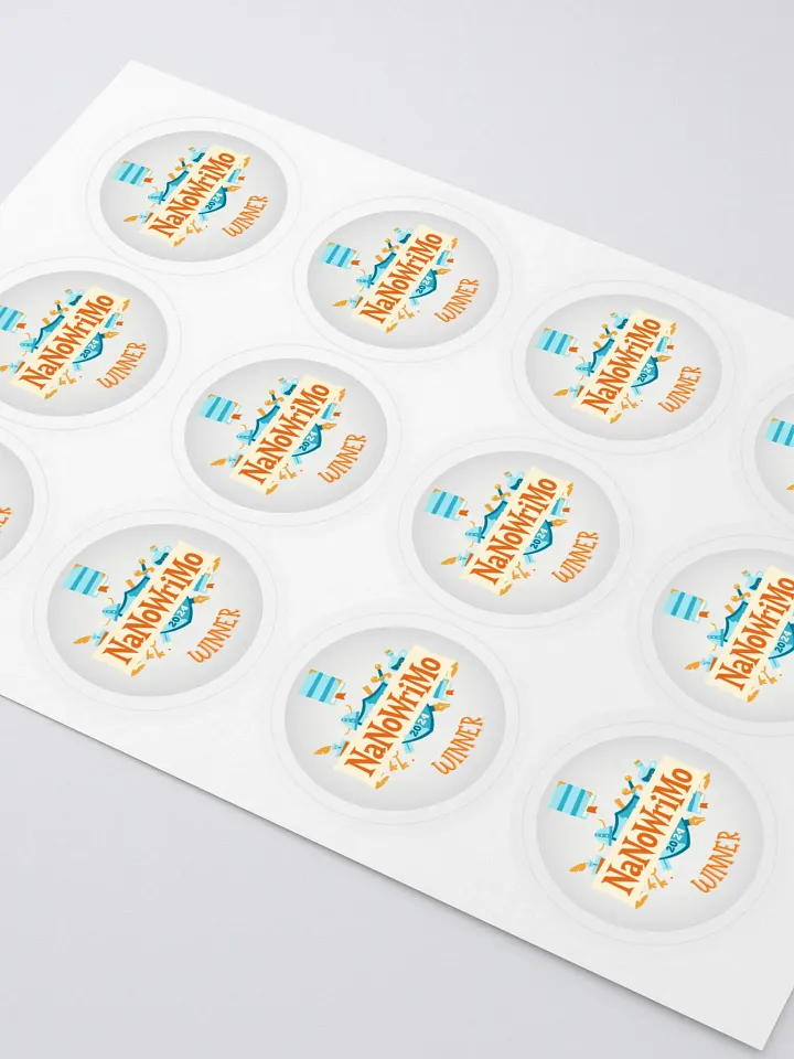 NaNoWriMo Winner Sticker Sheet (12 Stickers Per Sheet) product image (2)