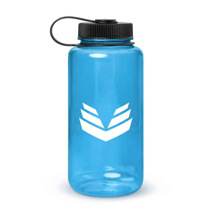 Wide Mouth Plastic Water Bottle - Blue product image (1)