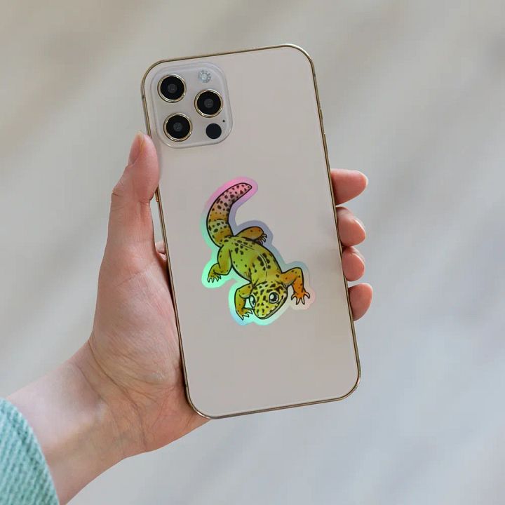 Dazzling Gecko Holographic Sticker product image (1)