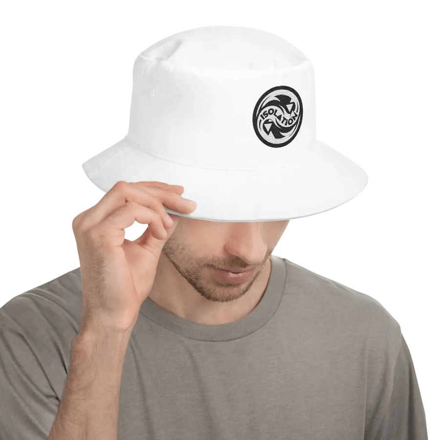 ISOL▲TION — 2024 LOGO — BUCKET HAT — B&W product image (5)