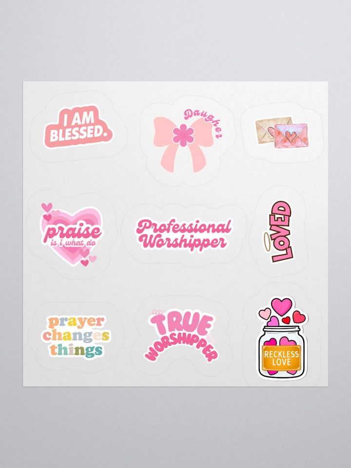 Worship & Love Kiss Cut Stickers Set product image (2)