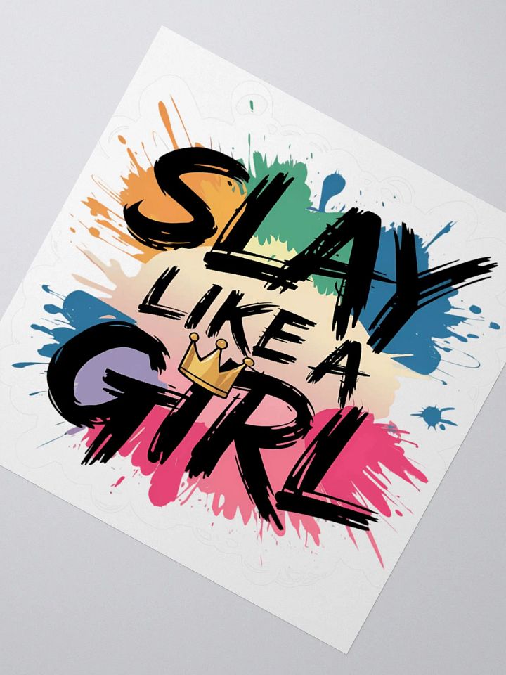Slay Like A Girl - Women's Day Kiss Cut Stickers product image (6)