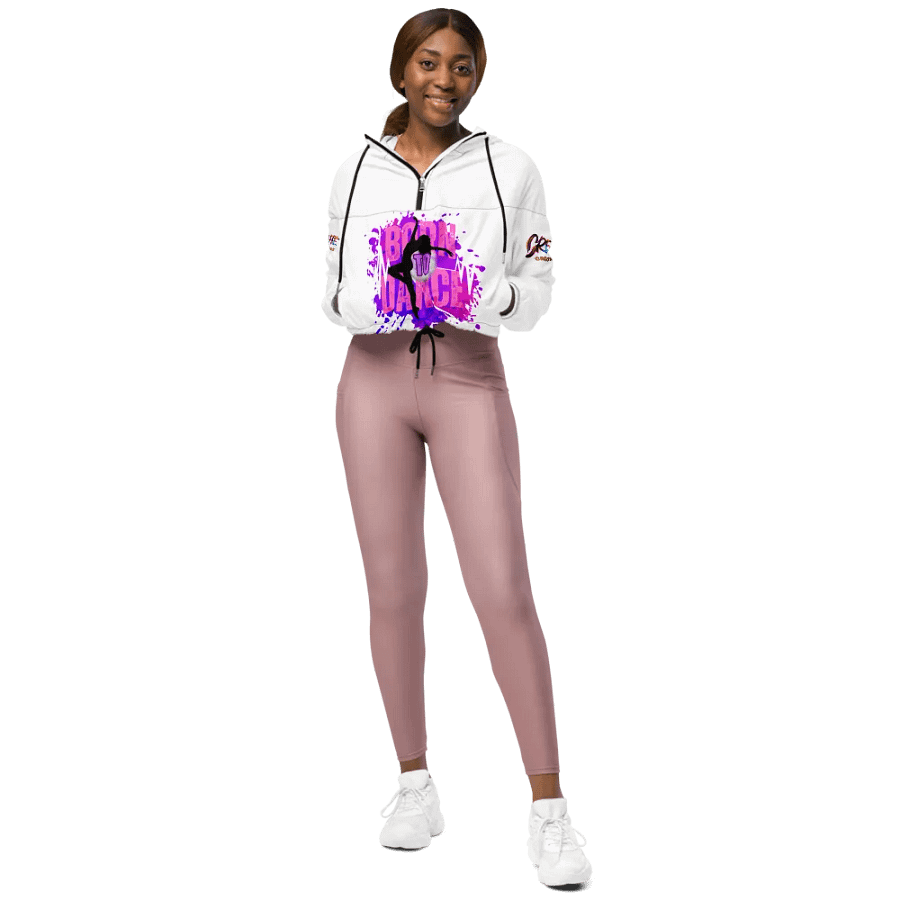 Born to Dance Her Silhouette Dynamic Dance Vibes Cropped Windbreaker product image (3)