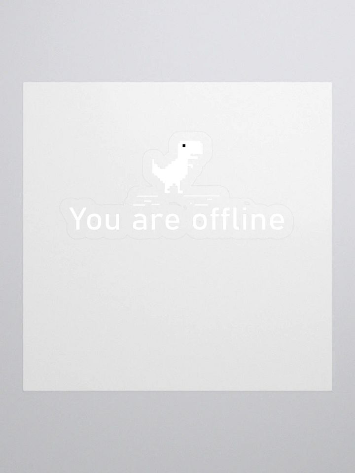 Pixelated Dino Offline Kiss Cut Stickers product image (1)