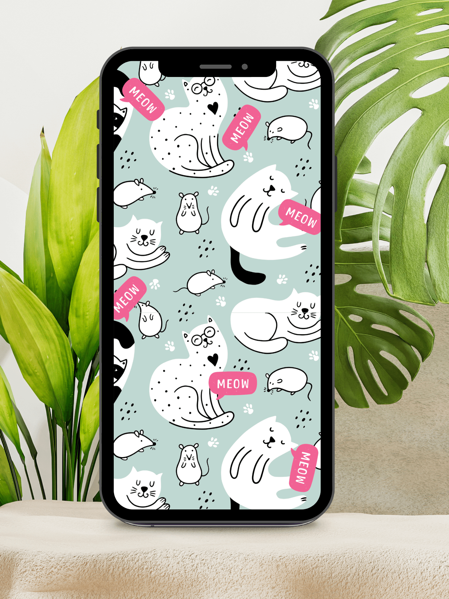 Aesthetic Cute Cat Phone Wallpaper (Set of 15) product image (1)