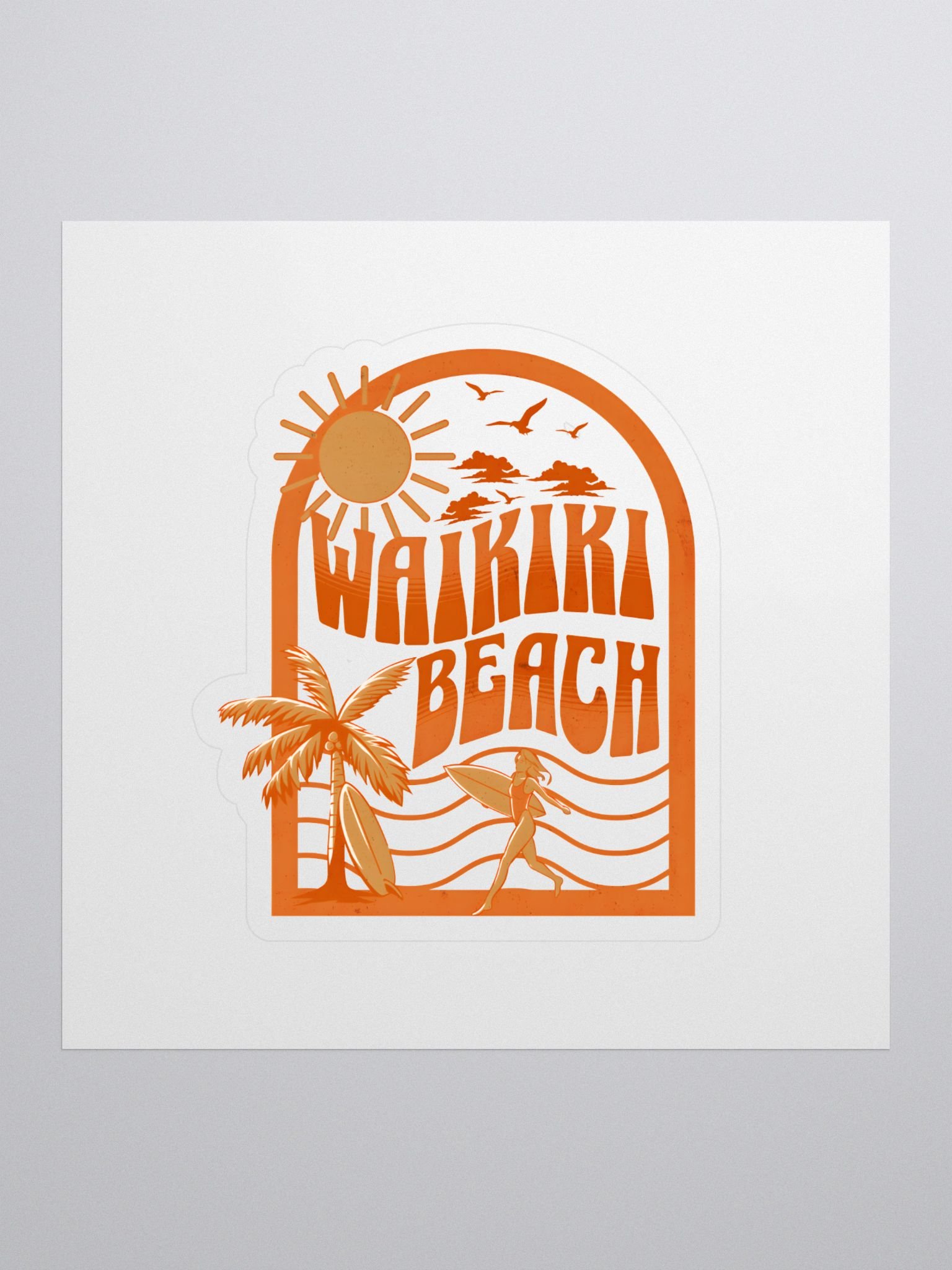Waikiki Beach Sticker product image (2)