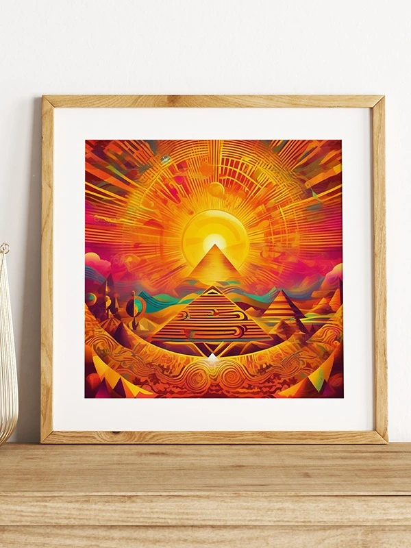 Sun Pyramid Square Poster product image (1)