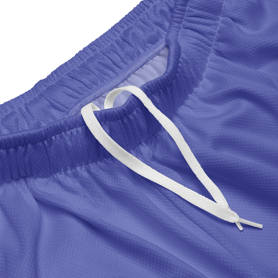 Women's | BRN.2C.C.™ Mesh Shorts | Coastal Cool Meets Sporty Style | Recycled Unisex Activewear 🌊🔥| White Logo on Slate Blue product image (4)