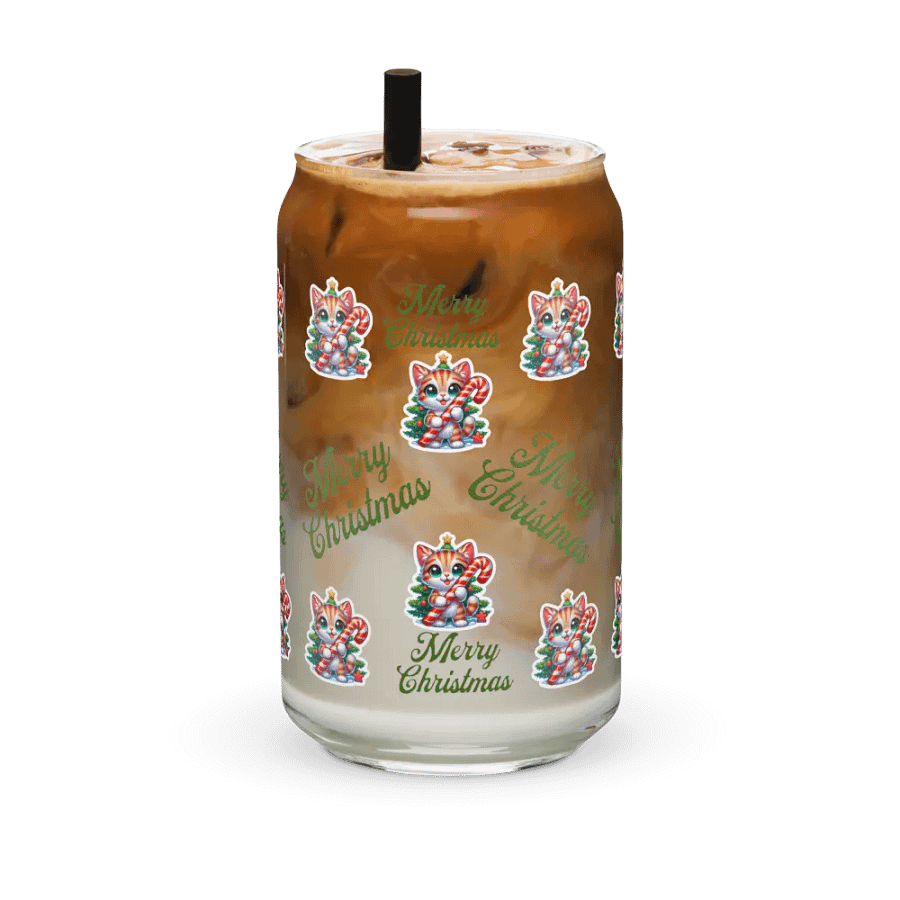 Cute Kittens With Candy Canes Christmas & Holidays Themed Glass product image (6)