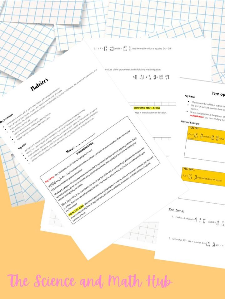 Matrices Student Workbook product image (1)