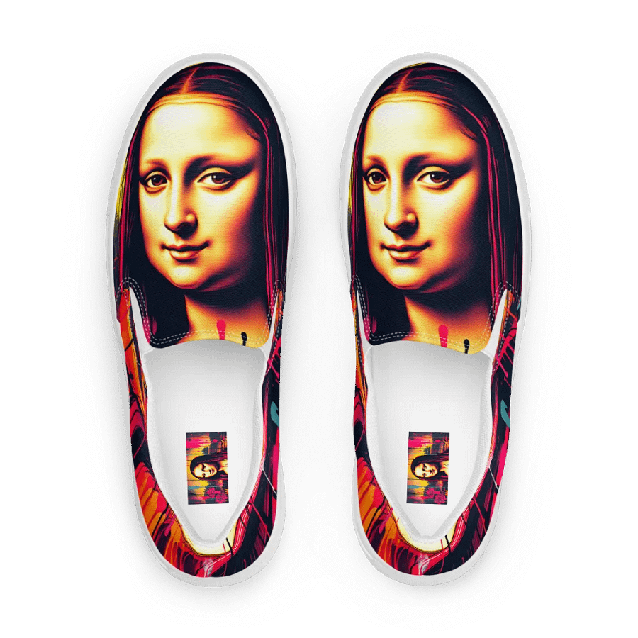 Mona Lisa Remix , Women's Slip on canvas shoes product image (1)