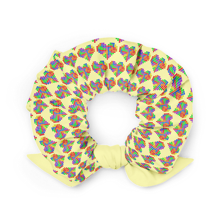 Rainbow Block Heart Scrunchie product image (2)