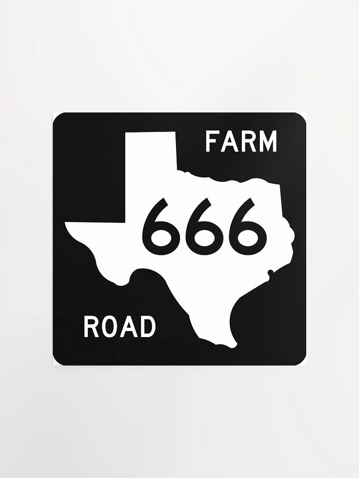 Texas Farm Road Sign FM 666 Poster product image (2)