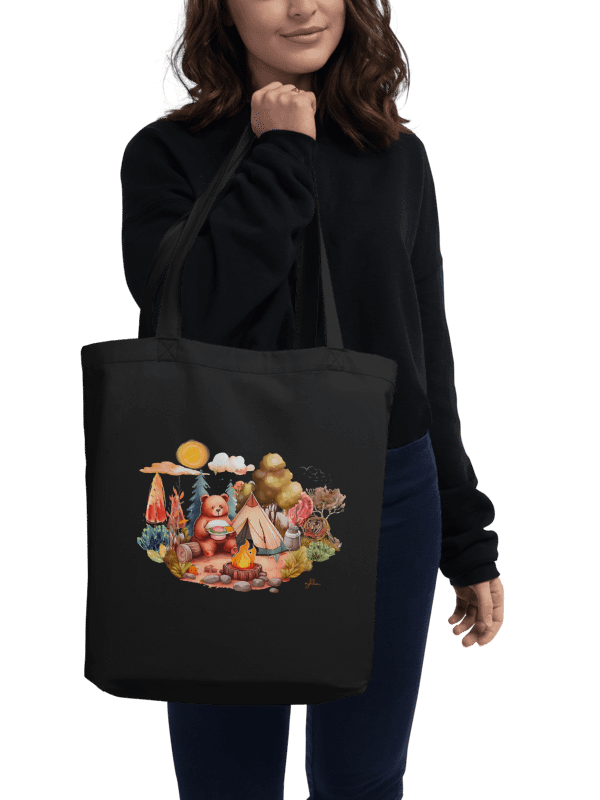 Camping Bear Eco Tote Bag product image (7)