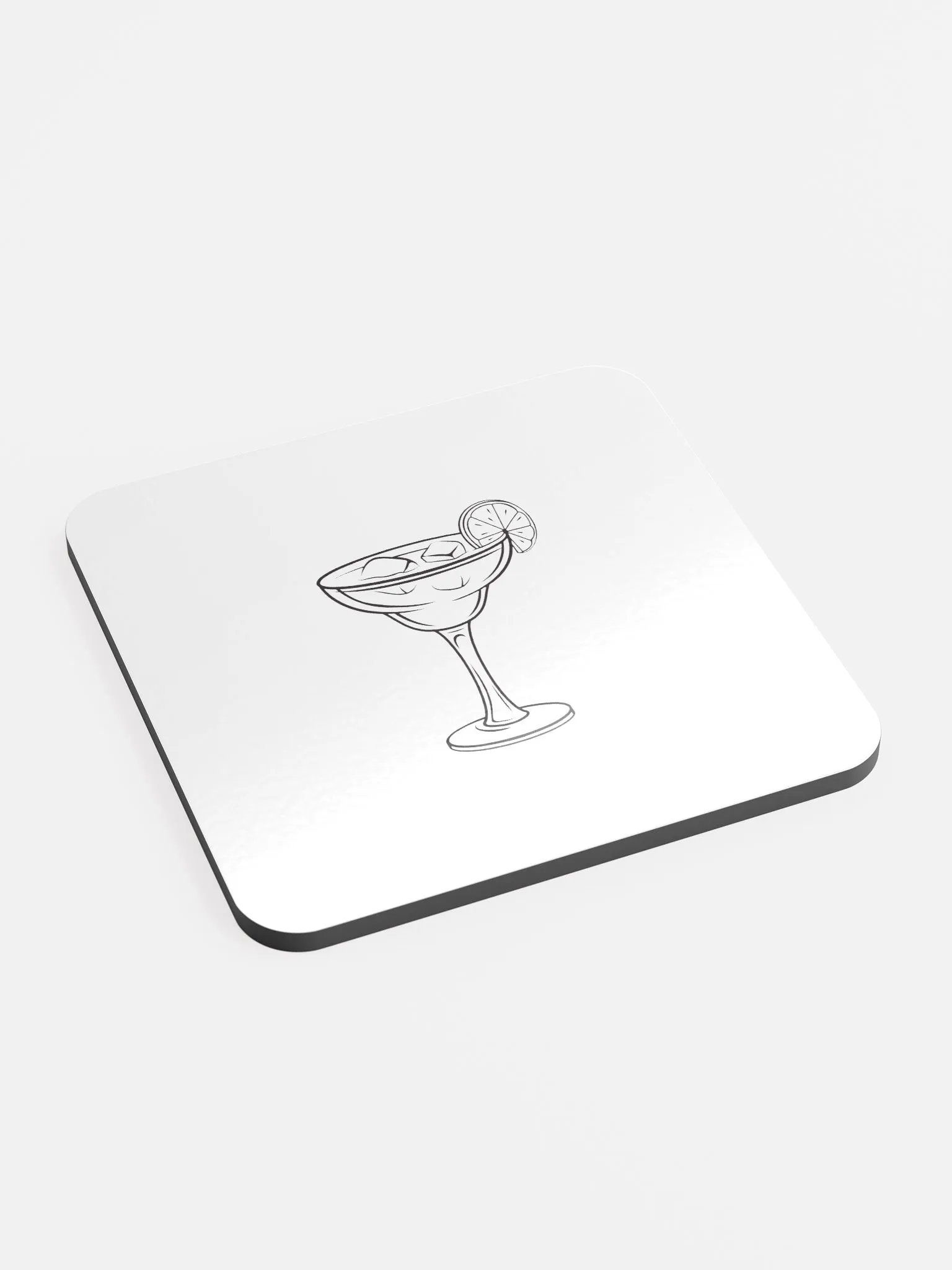 Citrus Splash Glossed Cork Coaster product image (2)
