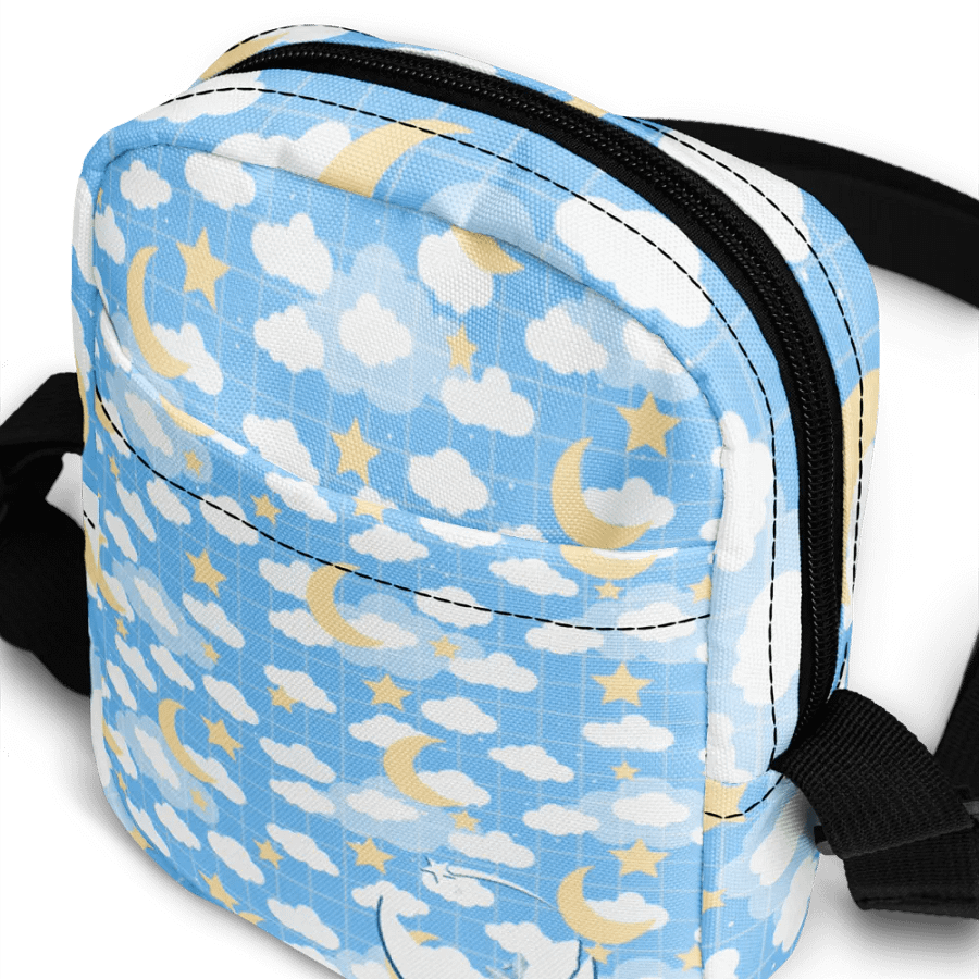 You are Enough 20 languages Blue Moon Grid Imaginary Story Cross Body Bag product image (11)
