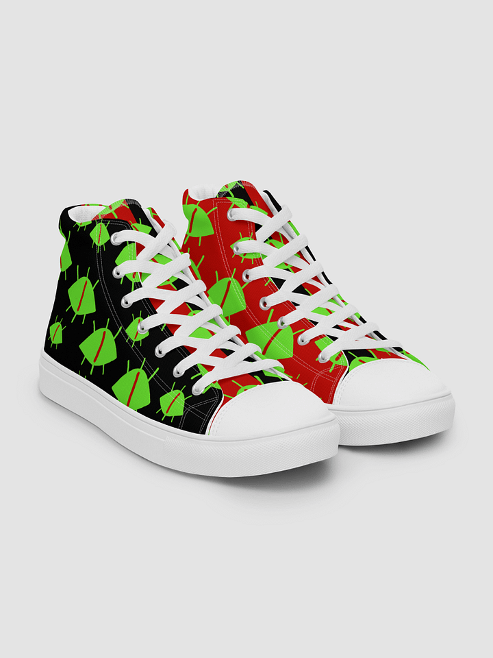 "Always Watching" Chaos Colored High Top Canvas Shoes product image (1)
