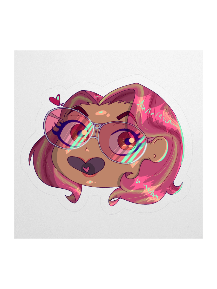 Pink Glasses Kiss Cut Stickers product image (2)